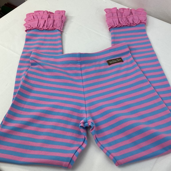 NWT Matilda Jane La La Land Legging Size 10 Girls Pants Pink & Blue Stripe’s NEW - Picture 1 of 12